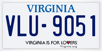 VA license plate VLU9051