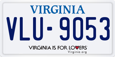 VA license plate VLU9053