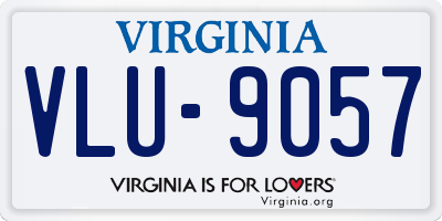 VA license plate VLU9057