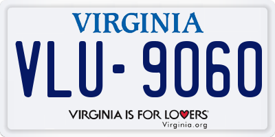 VA license plate VLU9060