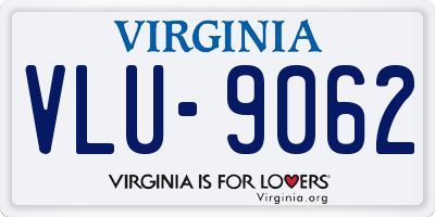 VA license plate VLU9062