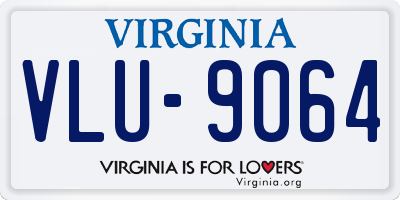 VA license plate VLU9064