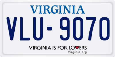 VA license plate VLU9070