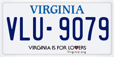 VA license plate VLU9079
