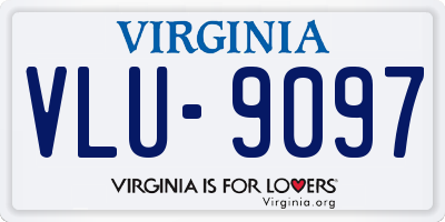 VA license plate VLU9097