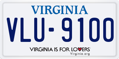 VA license plate VLU9100