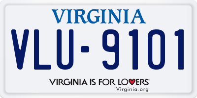 VA license plate VLU9101