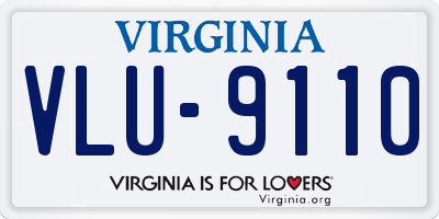 VA license plate VLU9110