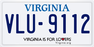 VA license plate VLU9112