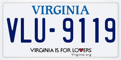 VA license plate VLU9119