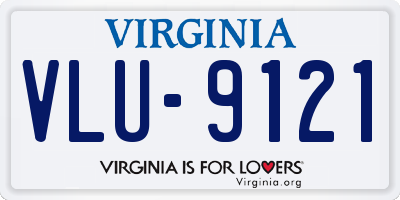 VA license plate VLU9121