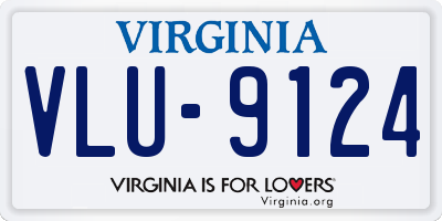 VA license plate VLU9124