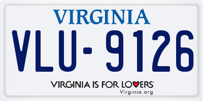 VA license plate VLU9126