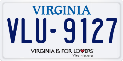 VA license plate VLU9127