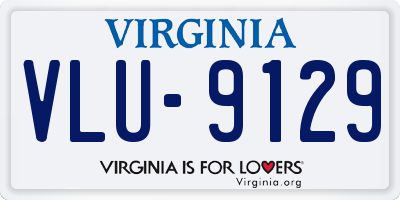 VA license plate VLU9129