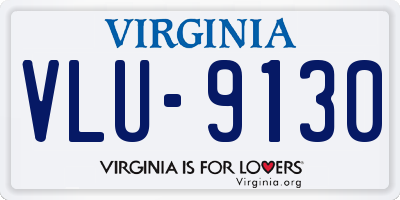 VA license plate VLU9130