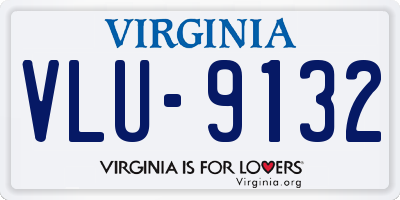 VA license plate VLU9132