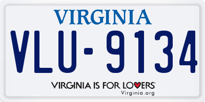 VA license plate VLU9134