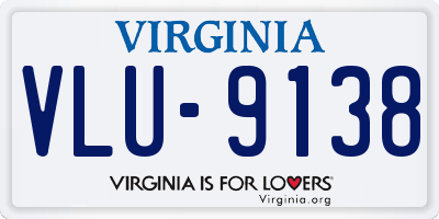 VA license plate VLU9138