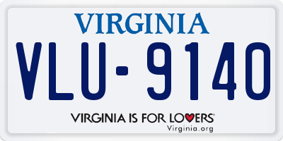 VA license plate VLU9140