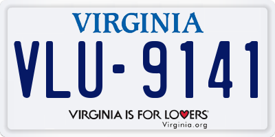 VA license plate VLU9141
