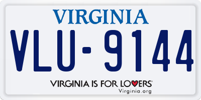 VA license plate VLU9144