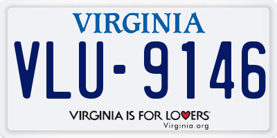 VA license plate VLU9146