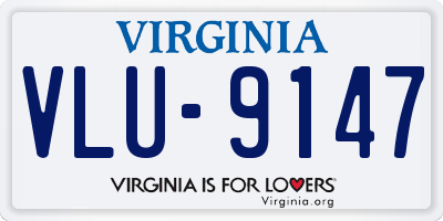 VA license plate VLU9147