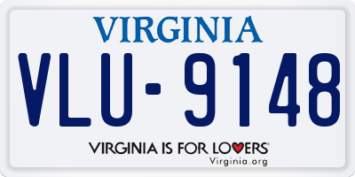 VA license plate VLU9148