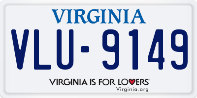 VA license plate VLU9149