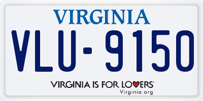 VA license plate VLU9150