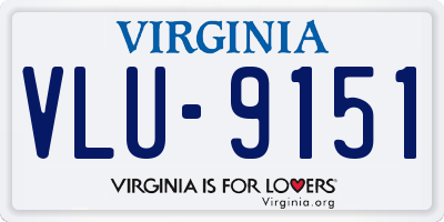 VA license plate VLU9151