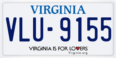 VA license plate VLU9155