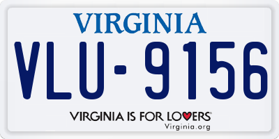 VA license plate VLU9156
