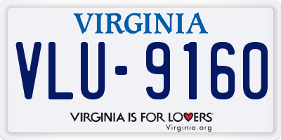 VA license plate VLU9160