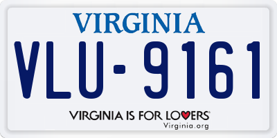 VA license plate VLU9161