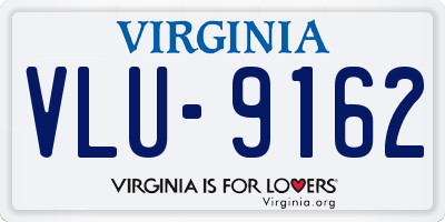 VA license plate VLU9162