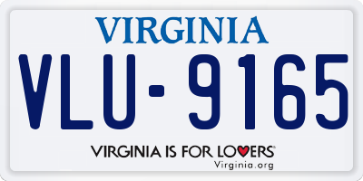 VA license plate VLU9165