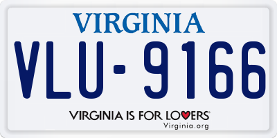 VA license plate VLU9166