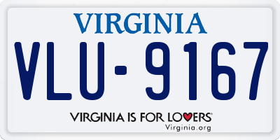 VA license plate VLU9167