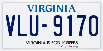 VA license plate VLU9170