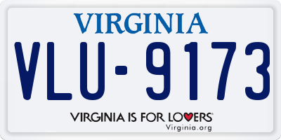 VA license plate VLU9173