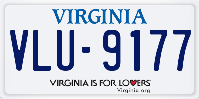 VA license plate VLU9177
