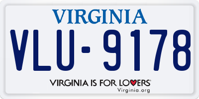 VA license plate VLU9178