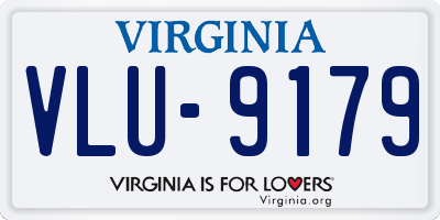 VA license plate VLU9179