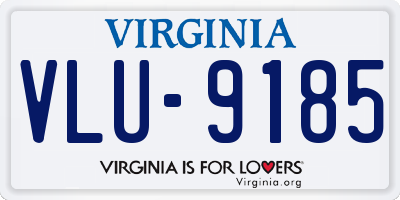 VA license plate VLU9185