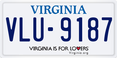 VA license plate VLU9187