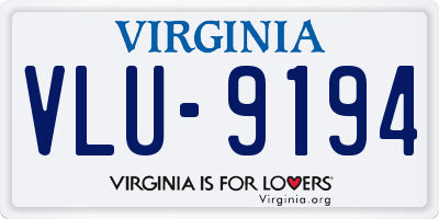 VA license plate VLU9194