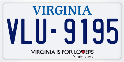VA license plate VLU9195