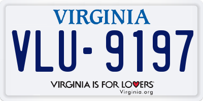 VA license plate VLU9197